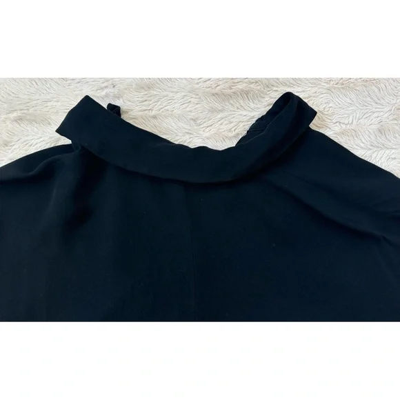 Vine & Love Black Button Up Dolman Short Sleeve Maternity Top - Picture 14 of 17